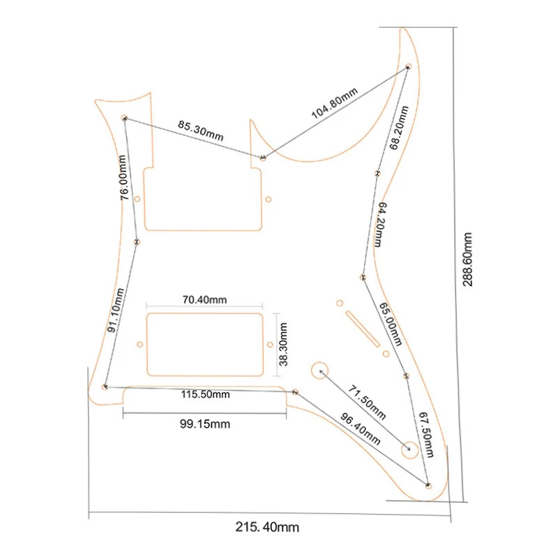 Pleroo Custom RG2550Z HH Guitar Pickguard with Screws 6 Pleroo Custom RG2550Z HH Guitar Pickguard with Screws - Image 6