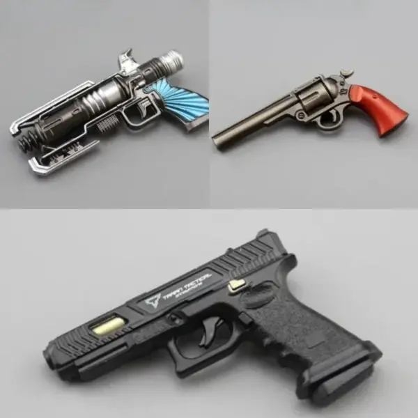 1/6 Scale P38 PPK Mini Metal Revolver Model for Dioramas - Image 5