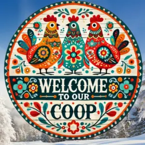 Welcome to My Chicken Coop Vintage Wood Sign 7 Saa7aef9d5e71415d9ec55f5518c01afct