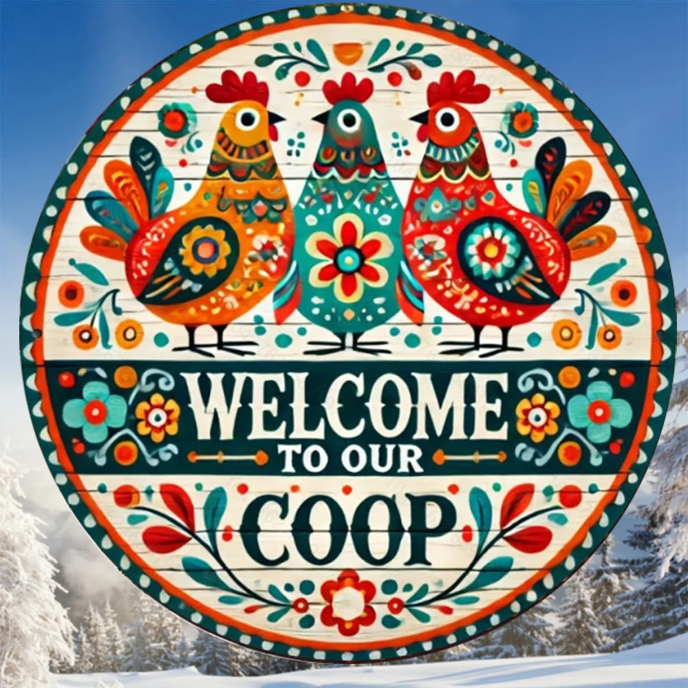 Welcome to My Chicken Coop Vintage Wood Sign 3 Welcome to My Chicken Coop Vintage Wood Sign - Image 3