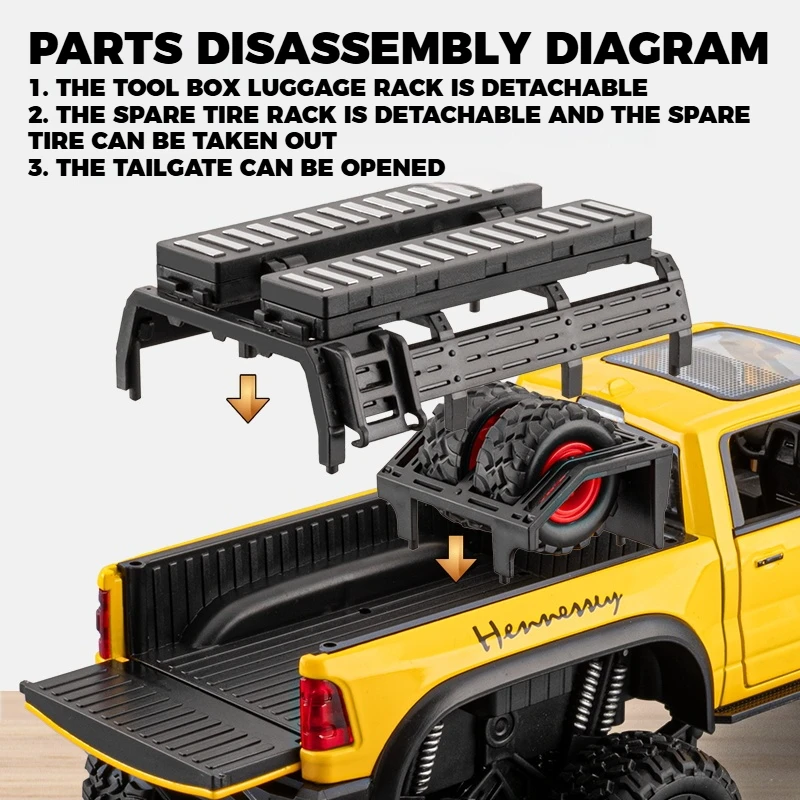 1:24 Dodge Mammoth RAM 1000 TRX Diecast Model Car 4 1:24 Dodge Mammoth RAM 1000 TRX Diecast Model Car - Image 4