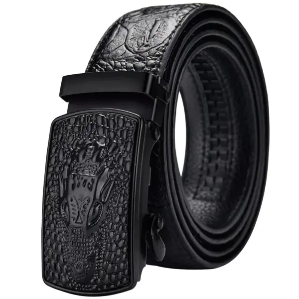 2023 Unisex Alloy Leather Belt with Chain - Image 2