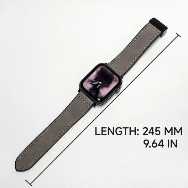 Silicone Leather Strap for Apple Watch 44mm/49mm - Image 6