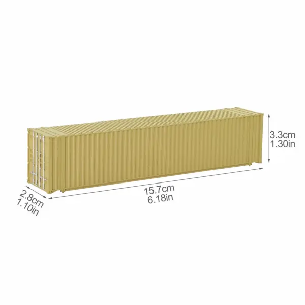 HO Scale 1:87 Shipping Container Set, 9 Colors - Image 3