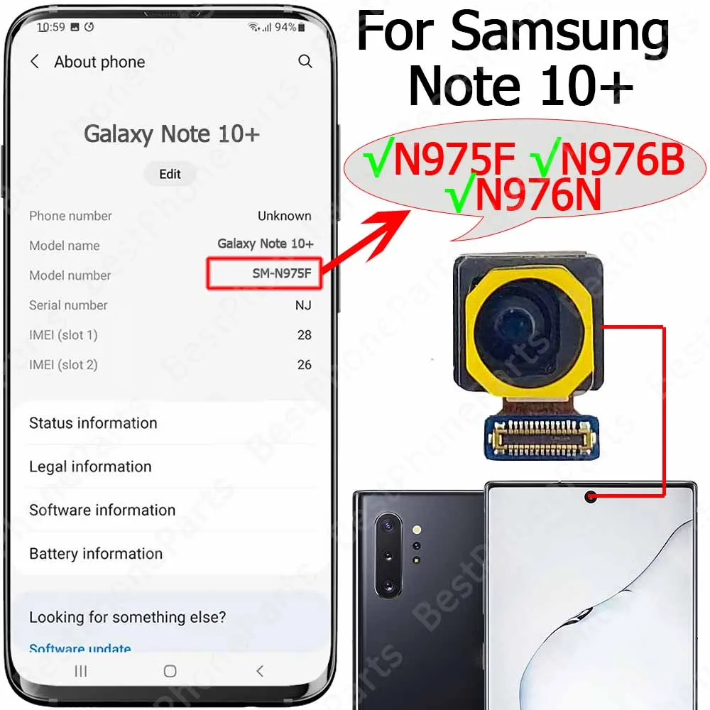 Samsung Galaxy Note 10+ Front Selfie Camera Module 9 Samsung Galaxy Note 10+ Front Selfie Camera Module - Image 9
