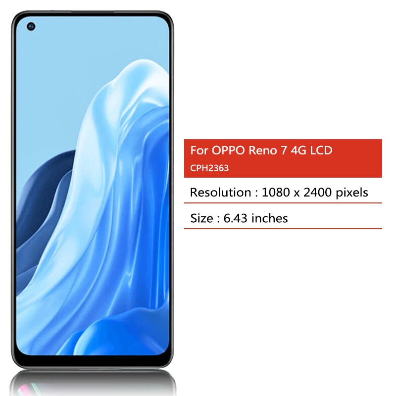 6.43 inches AMOLED Screen for OPPO Reno7 CPH2363 2 6.43 inches AMOLED Screen for OPPO Reno7 CPH2363 - Image 2