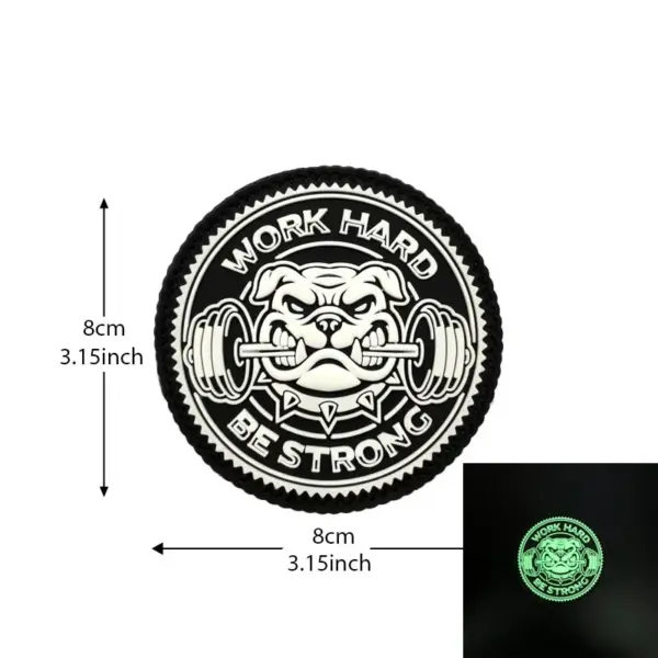 Work Hard Be Strong PVC Patch for Tactical Gear - Image 2