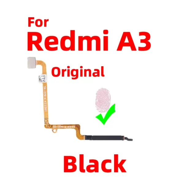 Original Fingerprint Sensor & Power Button Flex Cable for Xiaomi Redmi A3 - Image 2