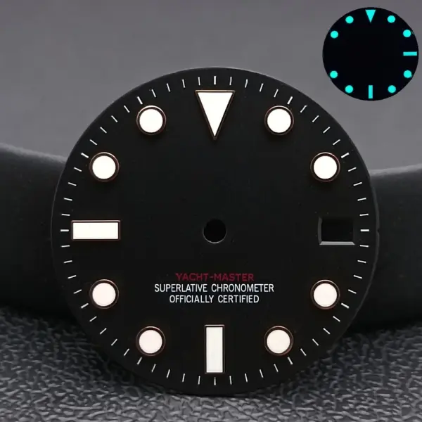 NH34/NH35 Caliber Watch Dial with Blue-Green Luminous Finish - Image 37