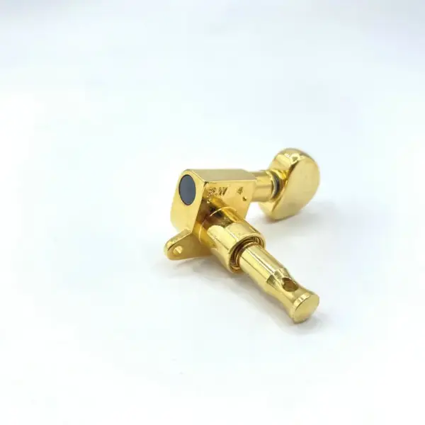 Grover L6 Chrome and Gold Tuner Key for Electric Guitar - Image 3