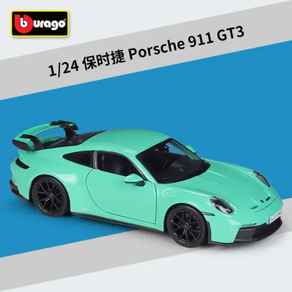 Bburago 1:24 Porsche 911 Gt3 Diecast Model - Image 6