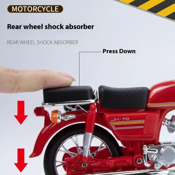 1/12 Honda JiaLing JH-70 Diecast Motorcycle Model - Image 6