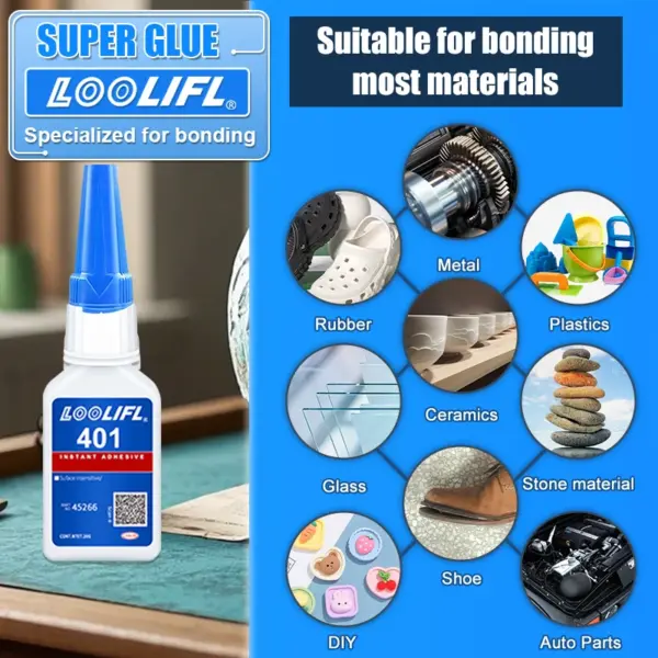 LOOLIFL 401 Instant Strong Super Glue 20g - Image 6