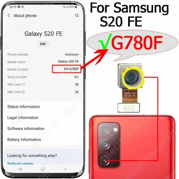Samsung Galaxy S20 FE Rear Camera Module G780F G780G G781B - Image 5
