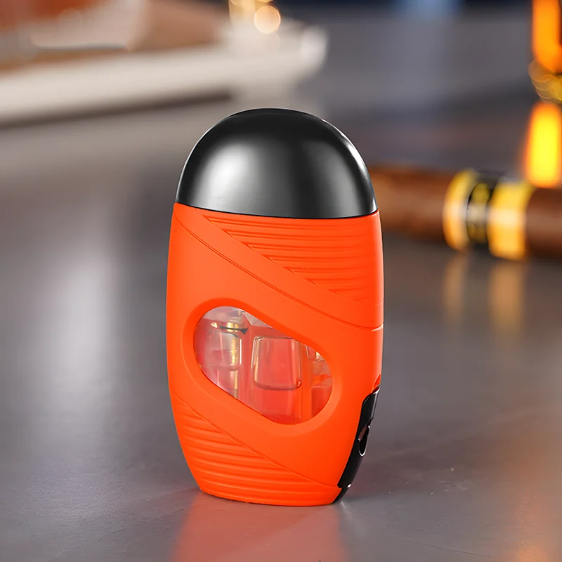 Visible Gas Windproof Cigarette Cigar Lighter Blue Flame Torch 10 Visible Gas Windproof Cigarette Cigar Lighter Blue Flame Torch - Image 10