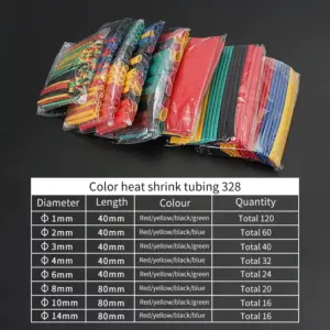 328PCS Heat Shrink Tubing Assortment Kit for Electrical Wiring 10 Sae4809f569c045849afed4d7b45e68f6Y