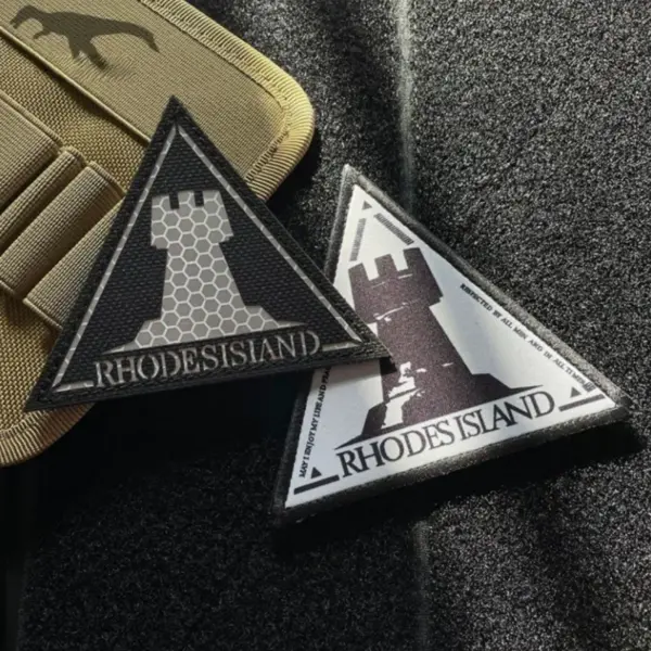 IR Reflective Rhodes Island Morale Badge for Tactical Bags - Image 3