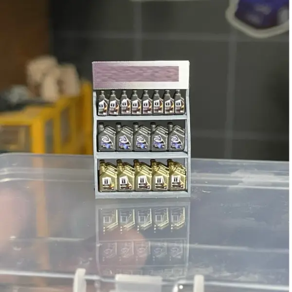 1:64 Resin Oil Drum Garage Diorama Model - Image 6