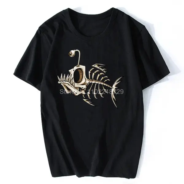 Bonefish Skull Deep Sea Fish Skeleton T-Shirt for Men - Image 10