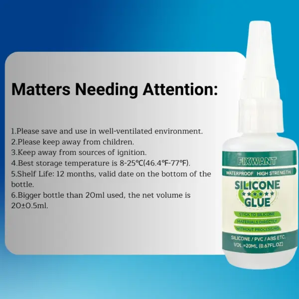 FIXWANT Silicone Glue 20ML for Silicone Bonding - Image 5