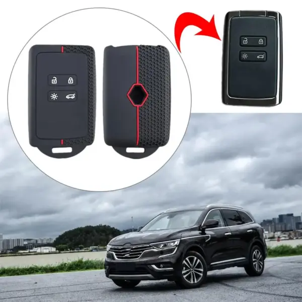 Silicone Car Key Cover for Renault Models - Image 3