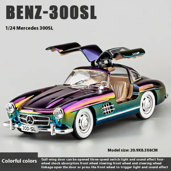 Classic 1:24 Mercedes-Benz 300SL Diecast Model - Image 2