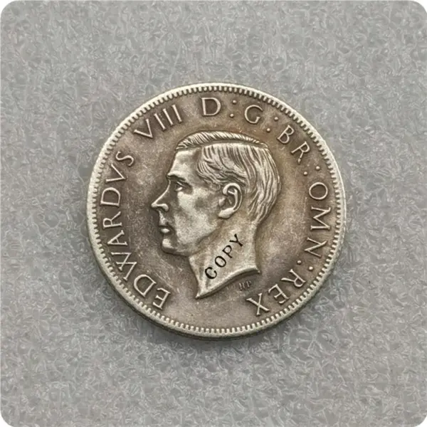 1937 UK Shilling Replica Coin Collectible - Image 3