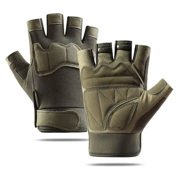 Outdoor Microfiber Half Finger Tactical Gloves - Image 9