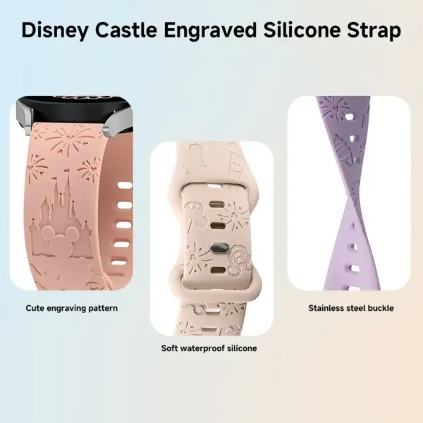 20mm Castle Engraved Silicone Strap for Galaxy Watch - Image 3