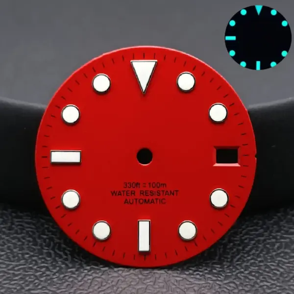 NH34/NH35 Caliber Watch Dial with Blue-Green Luminous Finish - Image 18