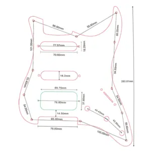 Feiman Fender Strat HSS Pickguard with Aluminum Shield 41 Sb0623322bb4a4ea386da2a01af903ad9r 1