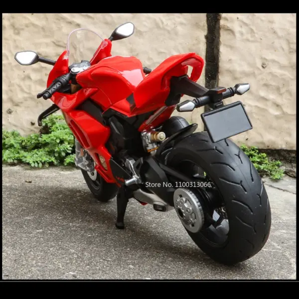 1:9 V4S RR1000 Motorcycle Toy Model in Red or White - Image 6