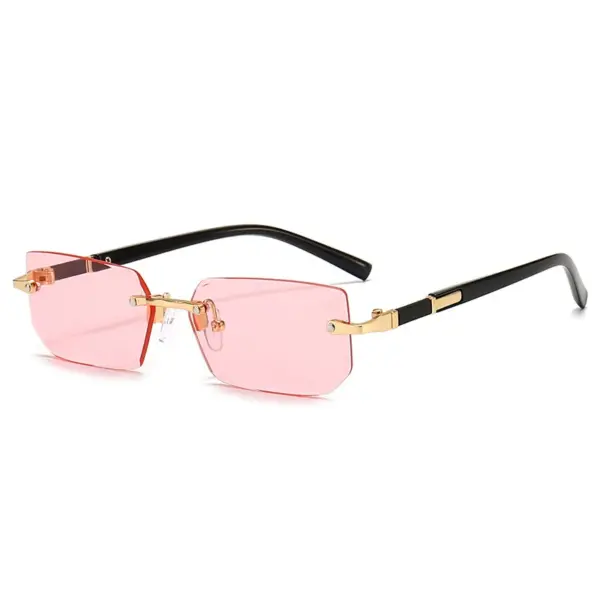 Rimless Rectangle Sunglasses WOMEN Men Summer - Image 10