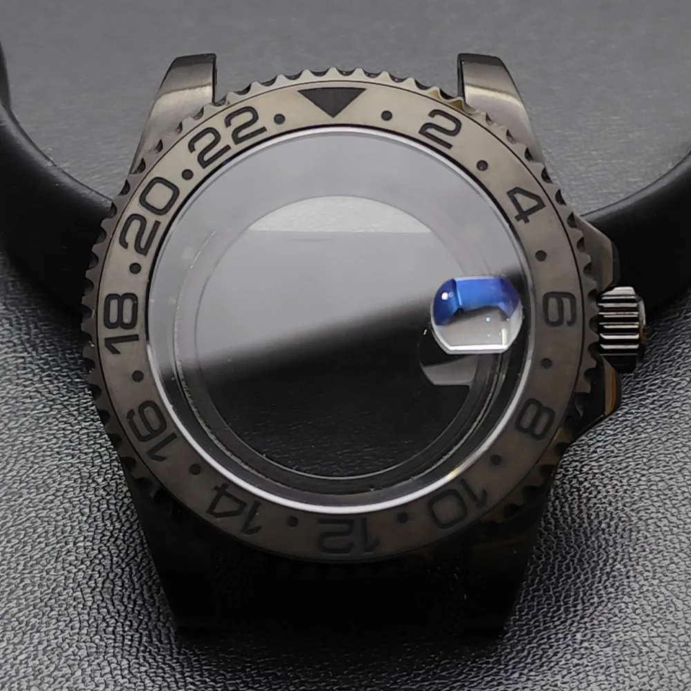 GMT 40.5mm Bidirectional Sapphire Watch Case for NH34/NH35 11 GMT 40.5mm Bidirectional Sapphire Watch Case for NH34/NH35 - Image 11