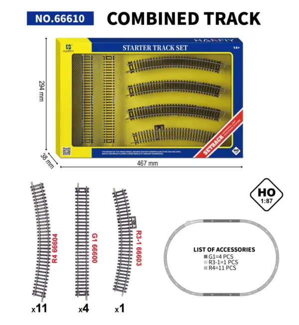 1/87 Scale Nickel Silver Railway Curved Track Set - Image 31