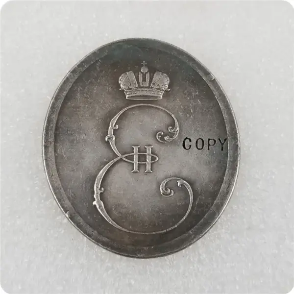 1791 Russia Silver Plated Medal Replica - Image 2