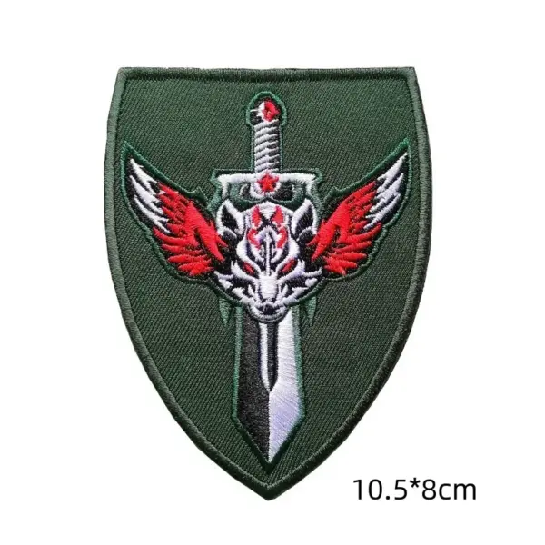 Wolf Warrior Sword Logo Hook & Loop Patch for Clothing - Image 5