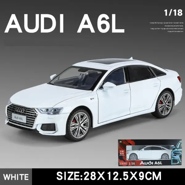 1:18 Audi A6L Diecast Car Model with Sound and Light - Image 8
