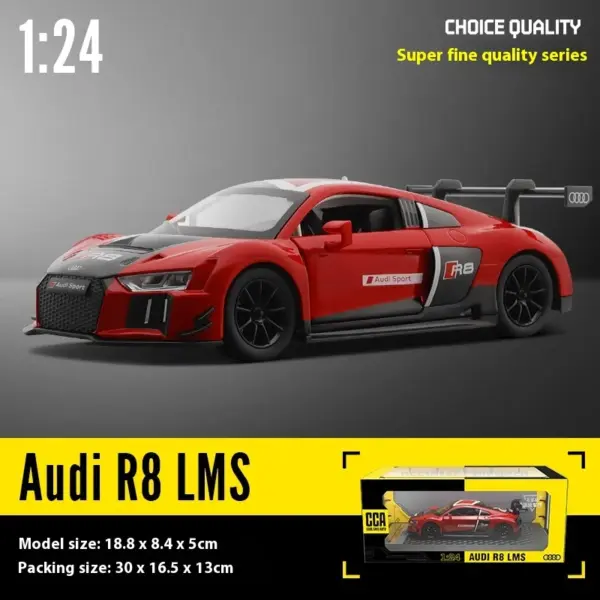1:24 Audi R8 LMS WASA Metal Diecast Model Car - Image 9