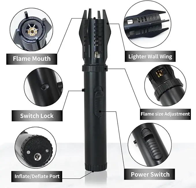 Windproof Turbo Gas Lighter with Jet Flame 5 Windproof Turbo Gas Lighter with Jet Flame - Image 5