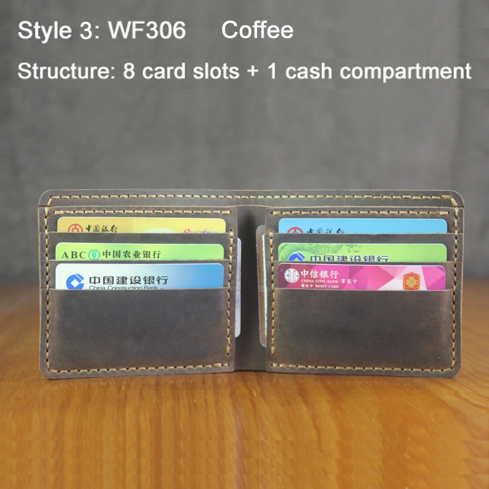 Luxury Handmade Cow Leather Wallet WF310 18 Luxury Handmade Cow Leather Wallet WF310 - Image 18