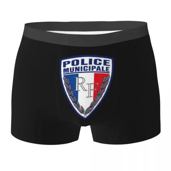 French Police Insignia Boxer Shorts for Men - Image 12