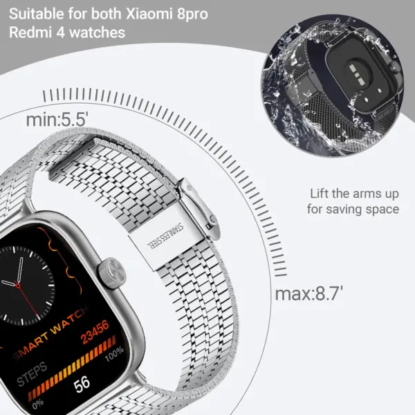 Stainless Steel Band for Xiaomi Mi Band 9 - Image 4