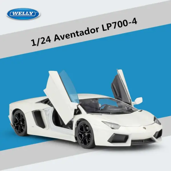 WELLY 1:24 Lamborghini Aventador Diecast Model - Image 9