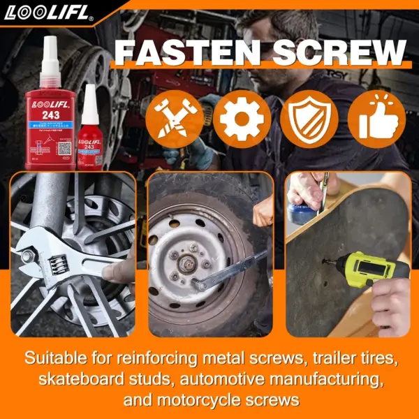 LOOLIFL 243 Threadlocker Fast Drying Adhesive 10ml - Image 6