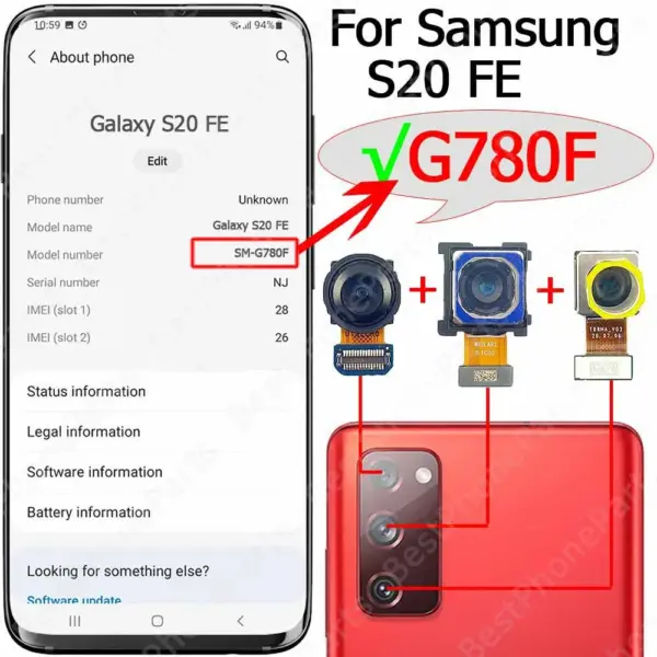 Samsung Galaxy S20 FE Rear Camera Module G780F G780G G781B - Image 4