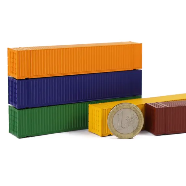 N Scale 48ft Colored Container Set C15019 - Image 4
