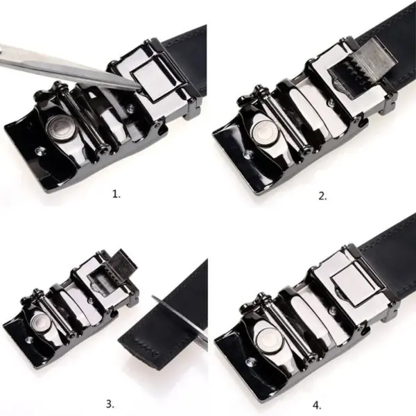 Men's Leather Dragon Belt with Automatic Buckle - Image 5