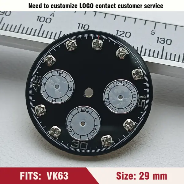 Green Luminous VK63 Watch Dial 29mm for Men - Image 24
