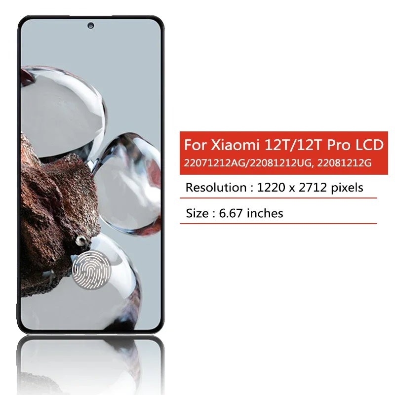 6.76 inches AMOLED Replacement Screen for Xiaomi Mi 12T Pro 2 6.76 inches AMOLED Replacement Screen for Xiaomi Mi 12T Pro - Image 2
